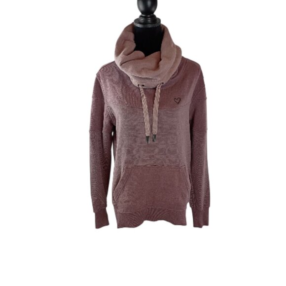 ALIFE&KICKIN Women's Vintage Hoodie Sweatshirt XL Dusty Rose Boho Cotton Chic - Picture 2 of 11